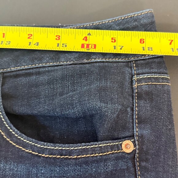 American Eagle Favorite Boyfriend Jeans Womens 14 Blue VTG Y2K Wide Leg Stretch - Picture 9 of 13